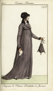 Donna alla moda con cappotto fiorentino da French School