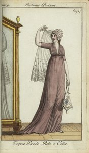 Donna alla moda con cappello ricamato