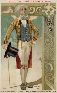 Uomo vestito alla moda, 1792 da French School
