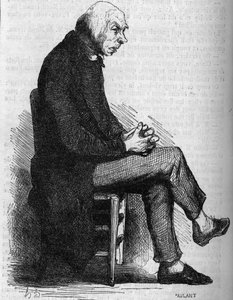Papà Goriot. Incisione metà XIX secolo. Illustrazione per 