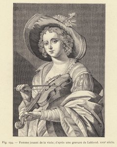 Donna che suona la viola, da un