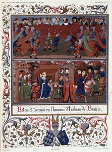 Feste e Torneo in Onore di Isabeau (Isabelle, Elisabeth) di Baviera (1371-1435) da French School