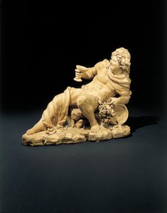 Figura di Bacco reclinato con un bicchiere di vino, c.1770 da French School