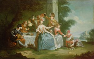 Figure che festeggiano da French School