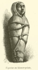 Figurina in maiolica dipinta da French School