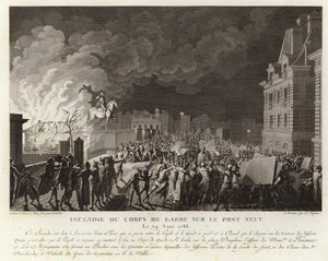 Incendio al Corps du Garde sul Pont Neuf a Parigi