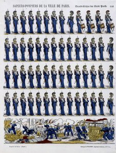 Vigili del fuoco della città di Parigi - Immagine di Epinal, circa 1852