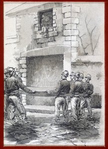 Pompieri, La copertura di salvataggio, n.d. inizio XIX secolo da French School