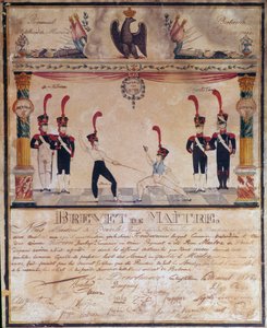 Primo Impero: Certificato di Maestro d