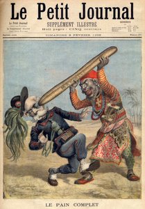 Prima guerra italo-etiopica - Caricatura di Francesco Crispi (1818-1901) e la sconfitta dell