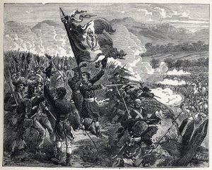 Prima coalizione: Colonnello Antoine Guillaume Rampon (1759-1842) alla battaglia di Montenotte il 12 aprile