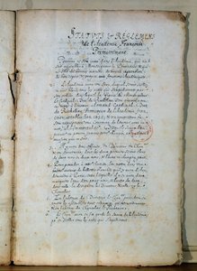 Prima pagina degli statuti dell