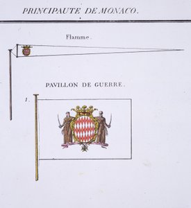 Bandiere di Monaco, da un libro francese delle bandiere, c.1819 da French School