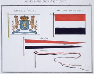 Bandiere del Regno dei Paesi Bassi, da un libro francese delle bandiere, c.1819 da French School