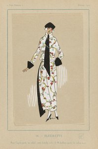 Fleurette, pub. 1922 stampa pochoir da French School