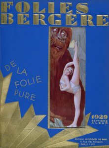 Programma del Folies Bergere per la rivista De la Folie Pure, ispirato al film King Kong, con Glenn Ellyn, 1929 da French School