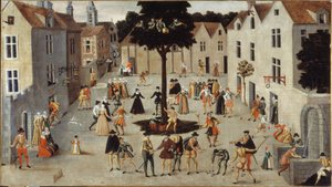 Festa popolare intorno a un albero, ca. 1560