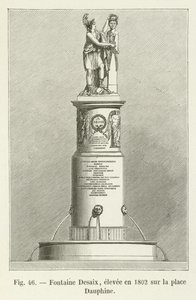 Fontana Desaix, eretta nel 1802 sulla place Dauphine da French School