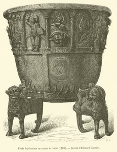 Fonti battesimali in rame fuso