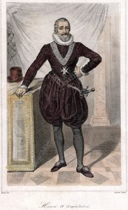 Ritratto di Enrico IV (1553 - 1610) con una spada da French School