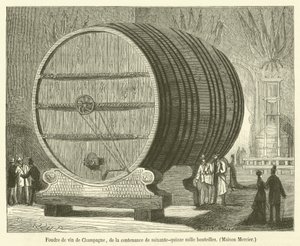 Foudre di vino di Champagne, della capacità di settantacinquemila bottiglie, Maison Mercier da French School