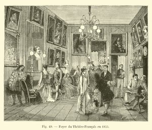 Foyer del Théâtre-Français nel 1855 da French School