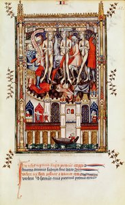Terza flagellazione di San Denis e dei suoi compagni, da Vie de St. Denis, 1317 da French School