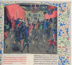 Bal des Ardents, Carlo salvato dalla Duchessa di Berry dopo che Luigi d