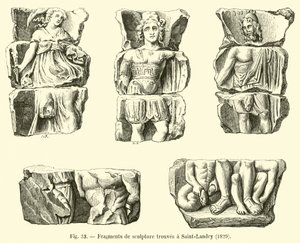 Frammenti di scultura ritrovati a Saint-Landry