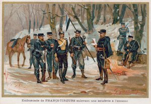 Franc-Tireurs (tiratori scelti) catturano un corriere nemico da French School
