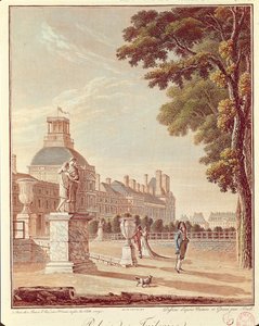 Francia, Parigi, Palazzo delle Tuileries, Incisione da French School