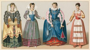 Costume della Francia del XVI secolo da French School