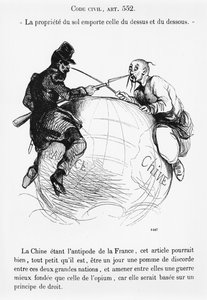 Francia e Cina, caricatura dal Musee Philippon, c.1850-60 da French School
