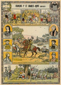 Francesco I di Francia e Carlo V, Sacro Romano Imperatore, illustrazione da 