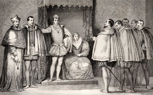 Francois II (1544-60) dice ai deputati parlamentari che il Duca di Guisa e il Cardinale governeranno lo Stato, da 