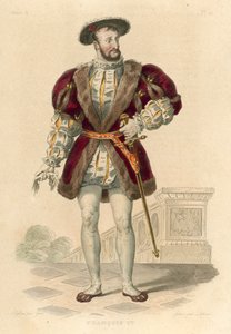 Francois Premier (incisione colorata) da French School