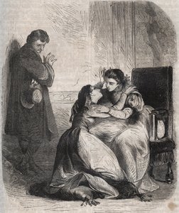 Françoise de Montmorency-Fosseux (Montmorency Fosseux) (1566-1641) chiede perdono alla regina Margherita di Valois (1553-1615), nota come regina Margot. È l