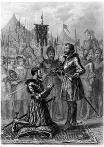 Francesco I, cavaliere armato dopo la Battaglia di Marignano (1515) da French School