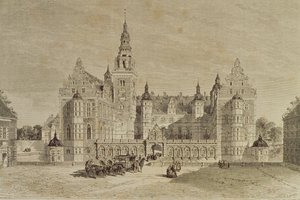 Castello di Frederiksborg, Hillerod, Danimarca, 1850, da Le Tour du Monde, pubblicato a Parigi, 1860 da French School