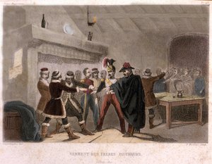 Massoneria: il giuramento dei fratelli mietitori a Potok nel 1821. Incisione da 