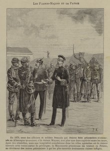 Massoni e patriottismo (incisione) da French School
