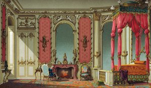 Interno di una casa francese del XVIII secolo da French School