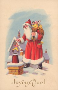 Biglietto di Natale francese (litografia a colori)