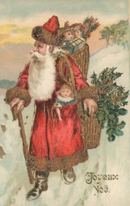 Biglietto di Natale francese (litografia a colori)