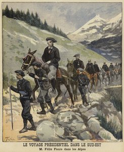 Il Presidente francese Felix Faure nelle Alpi, 1897 da French School