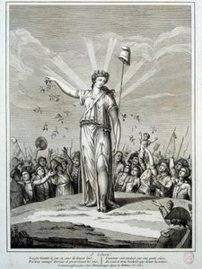 Rivoluzione Francese: "O libertà" Omaggio alla Libertà. Incisione del XVIII secolo Parigi, Museo Carnavalet da French School