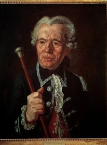 Rivoluzione Francese: Ritratto del Marchese Bernard Rene Jordan de Launay (1740-1789), governatore della Bastiglia. Dipinto della scuola francese. XVIII secolo da French School