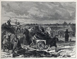 Rivoluzione francese: lavori del Campo di Marte a Parigi, per preparare la Festa della Federazione nel 1790