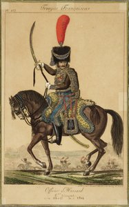 Truppe francesi: un ufficiale degli ussari, dal 1806 al 1814, pubblicato da Martinet Libraire, Parigi
