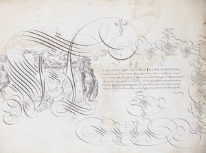 Calligrafia francese: Il giardino della scrittura di Robert Vignon intorno al 1600. Biblioteca storica della città di Parigi da French School